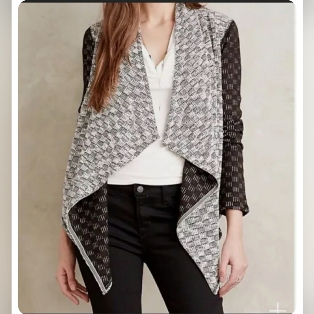Anthropologie Saturday Sunday Luci Waterfall Cardigan Open Front